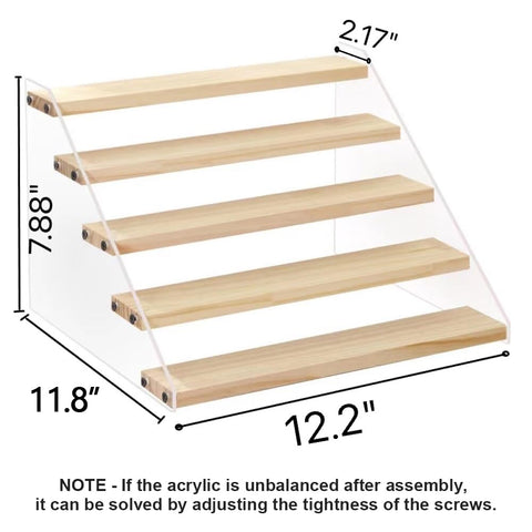 VAEHOLD 5-tier spice rack with bottles organized neatly.