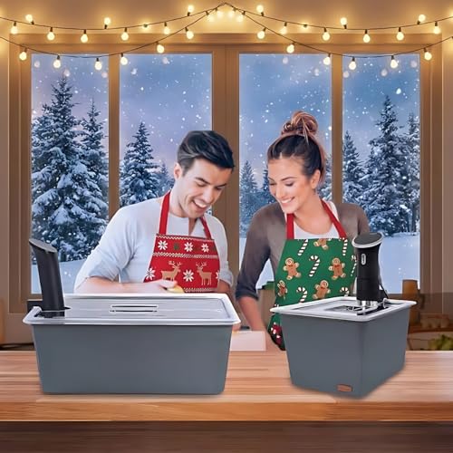 Vaeske 26-qt sous vide container with racks for large roasts and batch cooking.