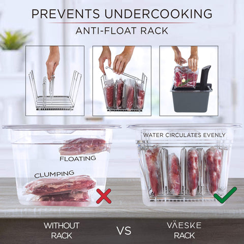 Vaeske precision-fit lid maintains water levels during long cooks.