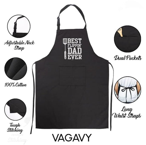 VAGAVY apron pockets detail highlighting convenient storage for tools while cooking