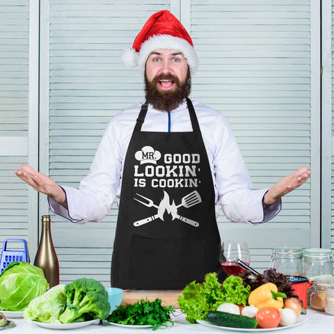 VAGAVY funny apron back view highlights durable fabric.