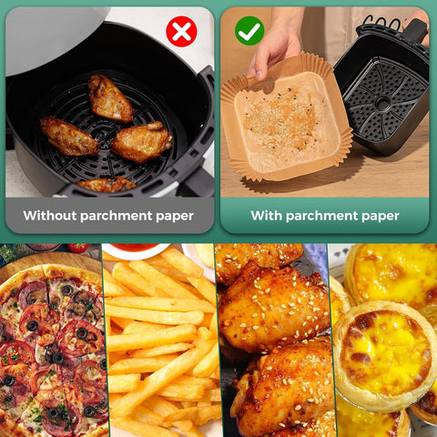 Stacked 8-inch square liners ready for use in any basket