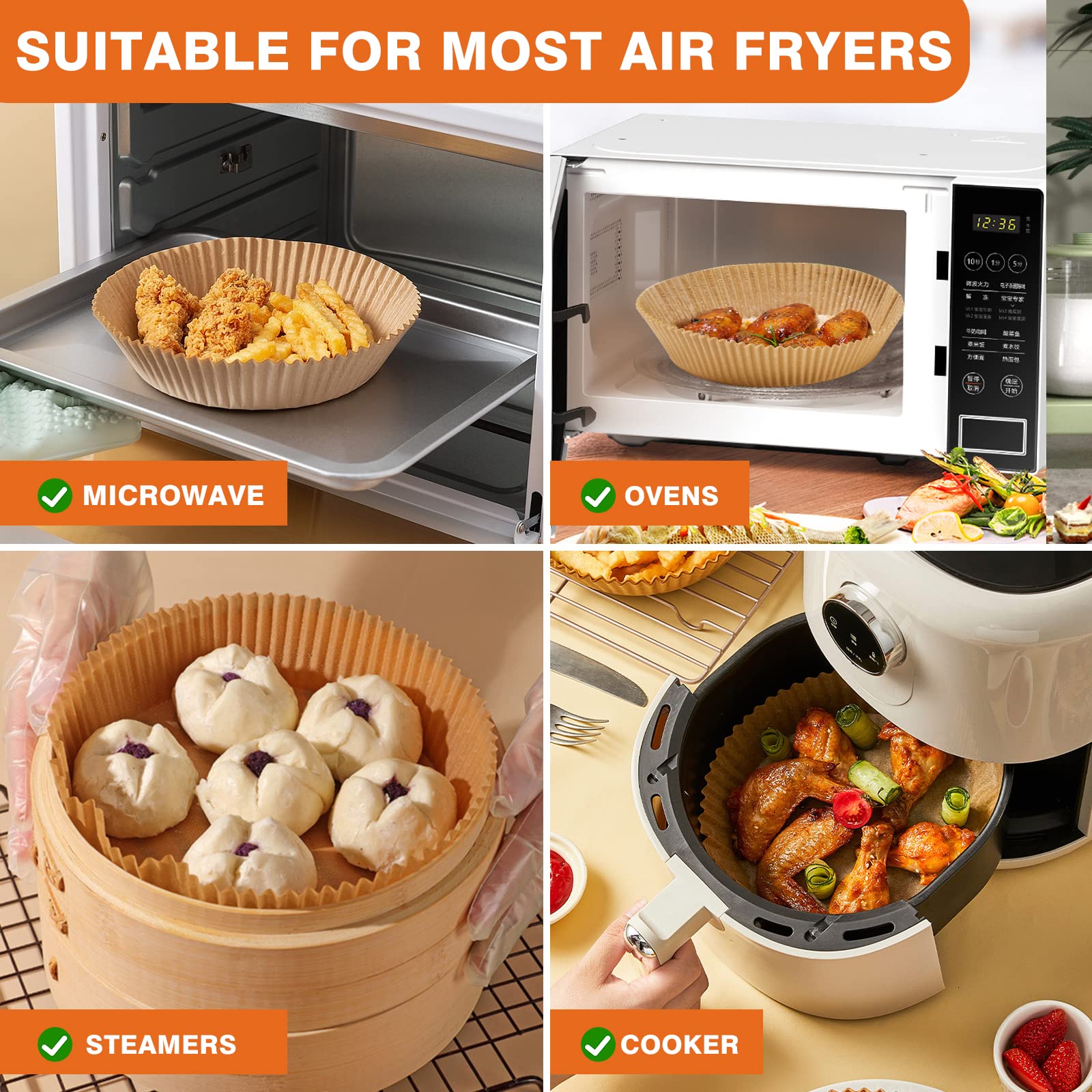 Vailnd liner uses food-safe natural paper with silicone coating to prevent sticking