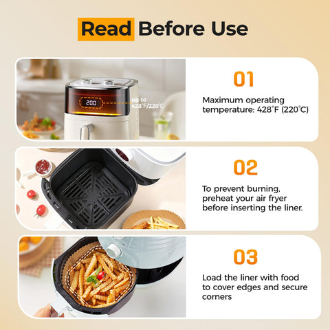 Vailnd heat-resistant liners withstand up to 428F for versatile use