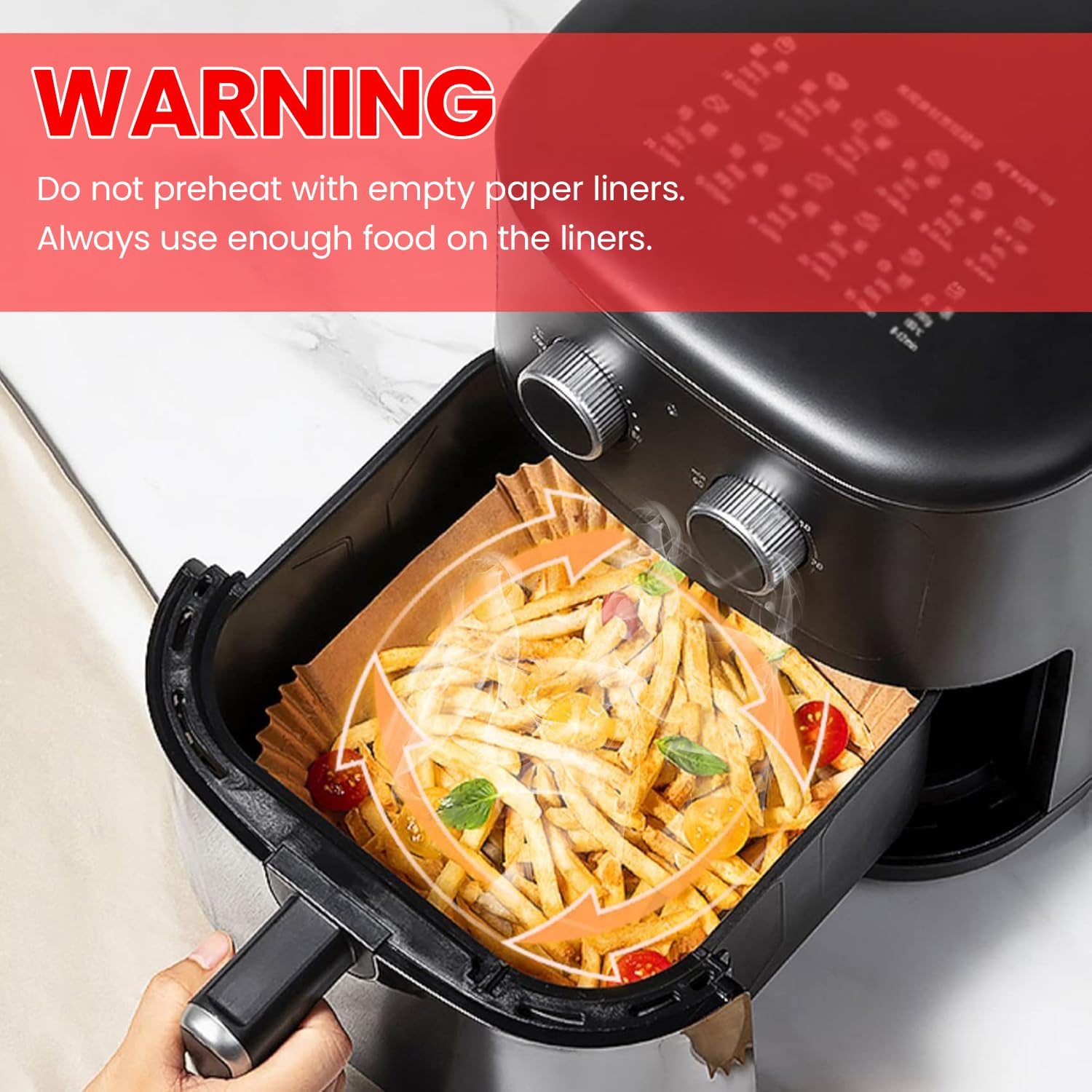 Included guide with 65+ foods for quick cooking reference