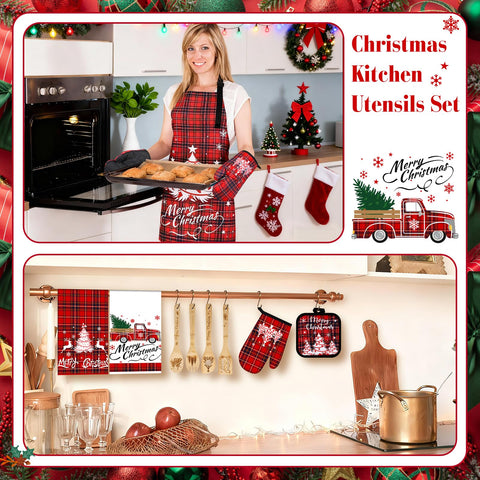 VAIPI Christmas kitchen towels are soft and highly absorbent for cleanup.