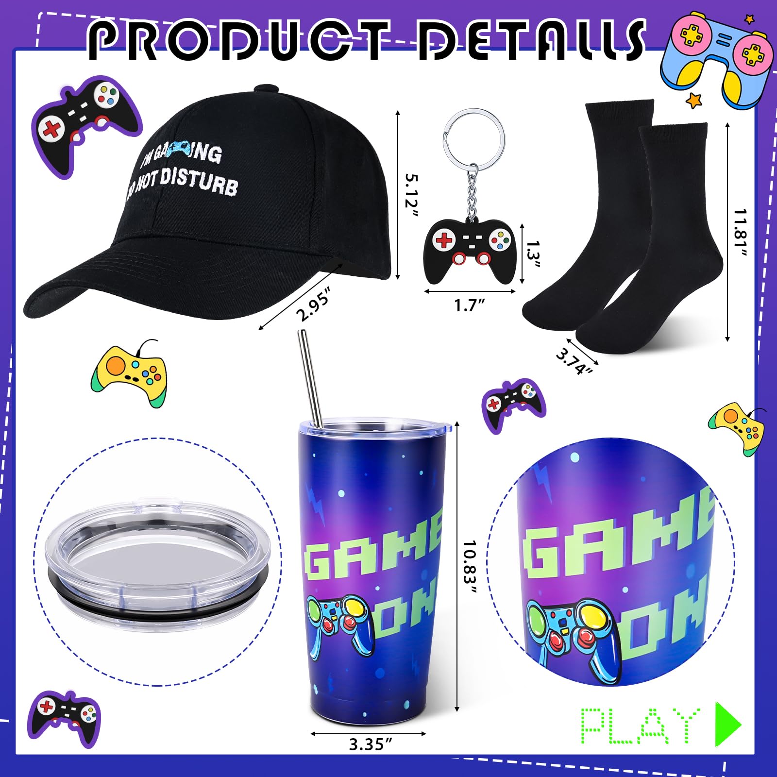 VAIPI gamer tumbler 20oz for on-the-go hydration with durable steel.
