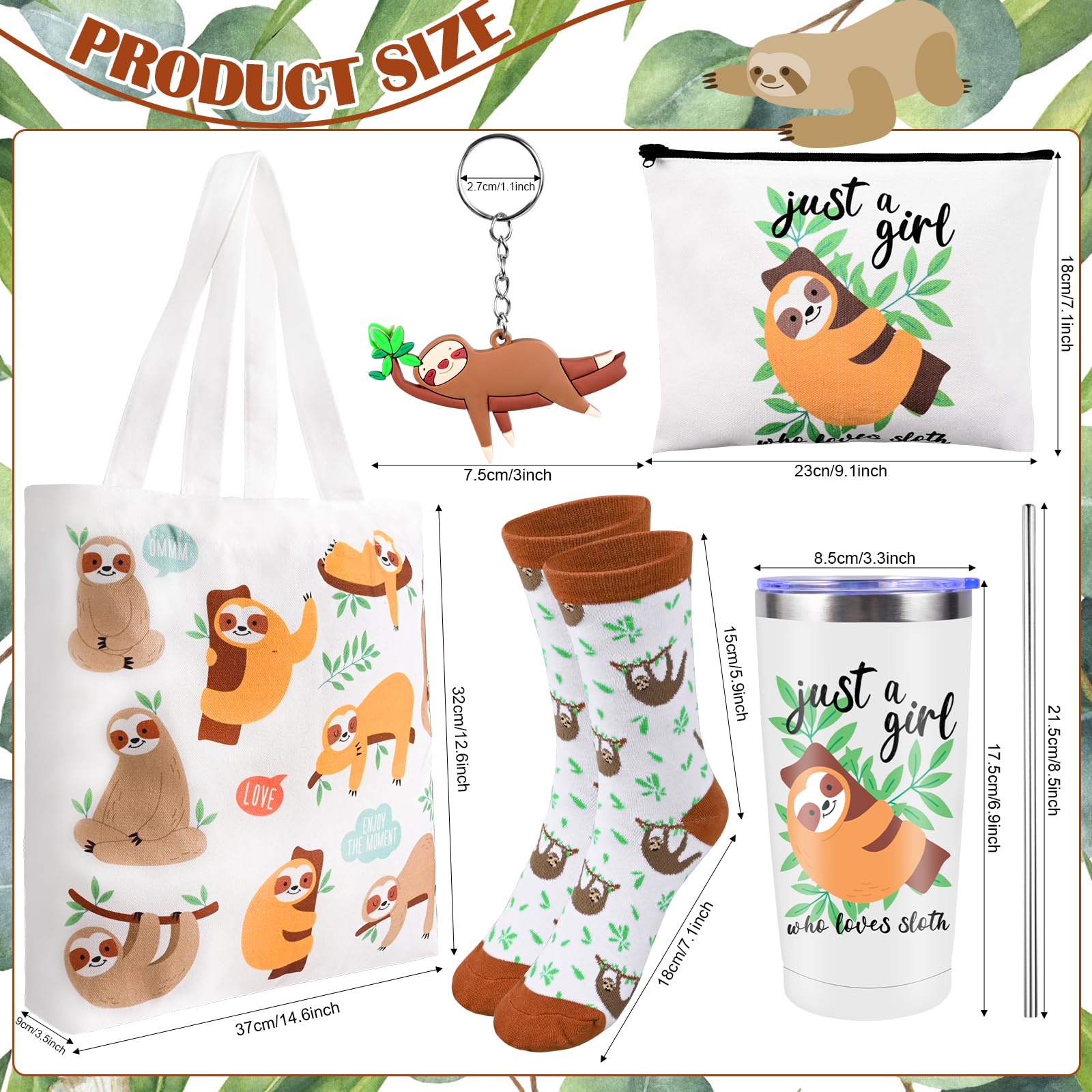 VAIPI sloth canvas bag sturdy tote for shopping and outings