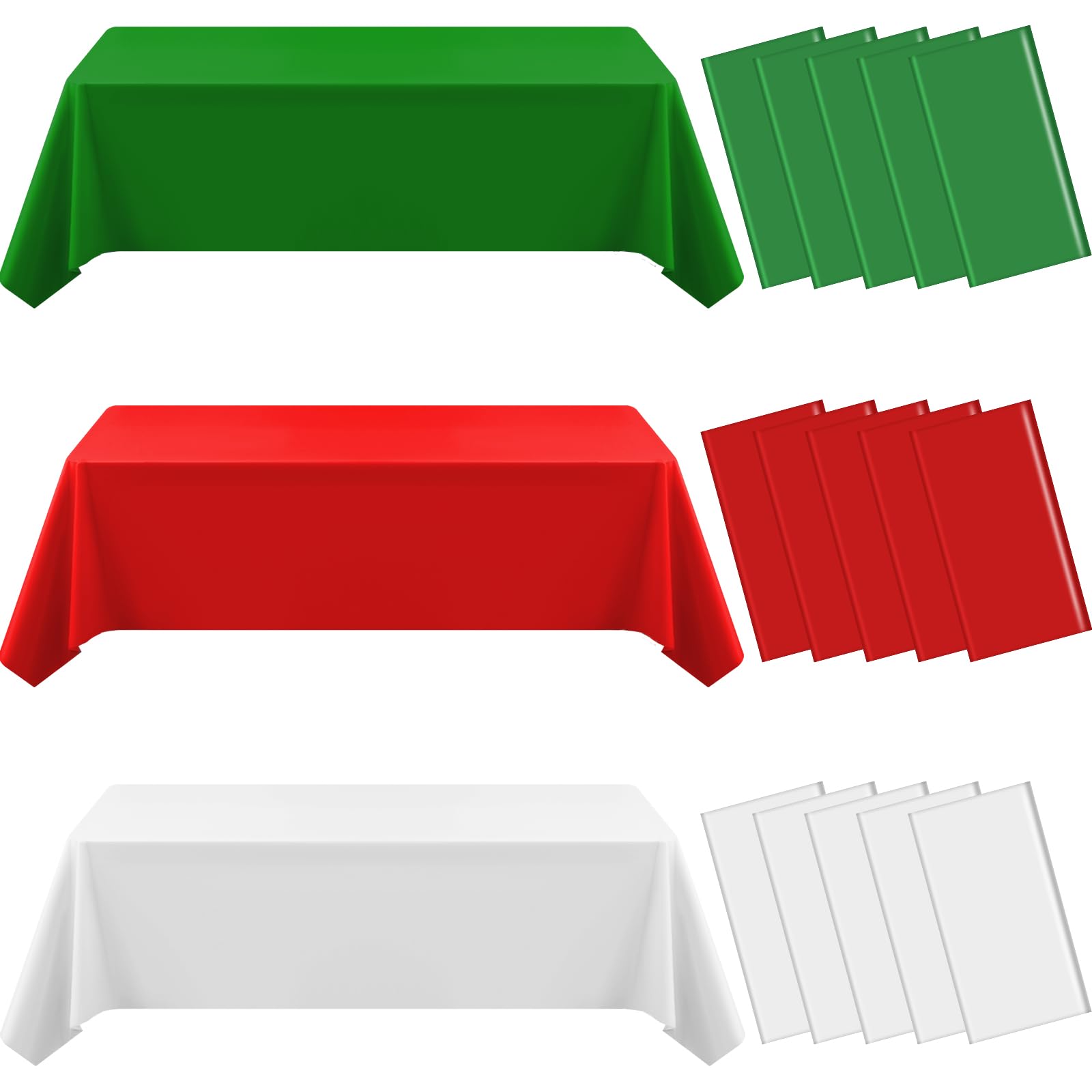 VAIPI white rectangle tablecloth protects surfaces with a festive touch.