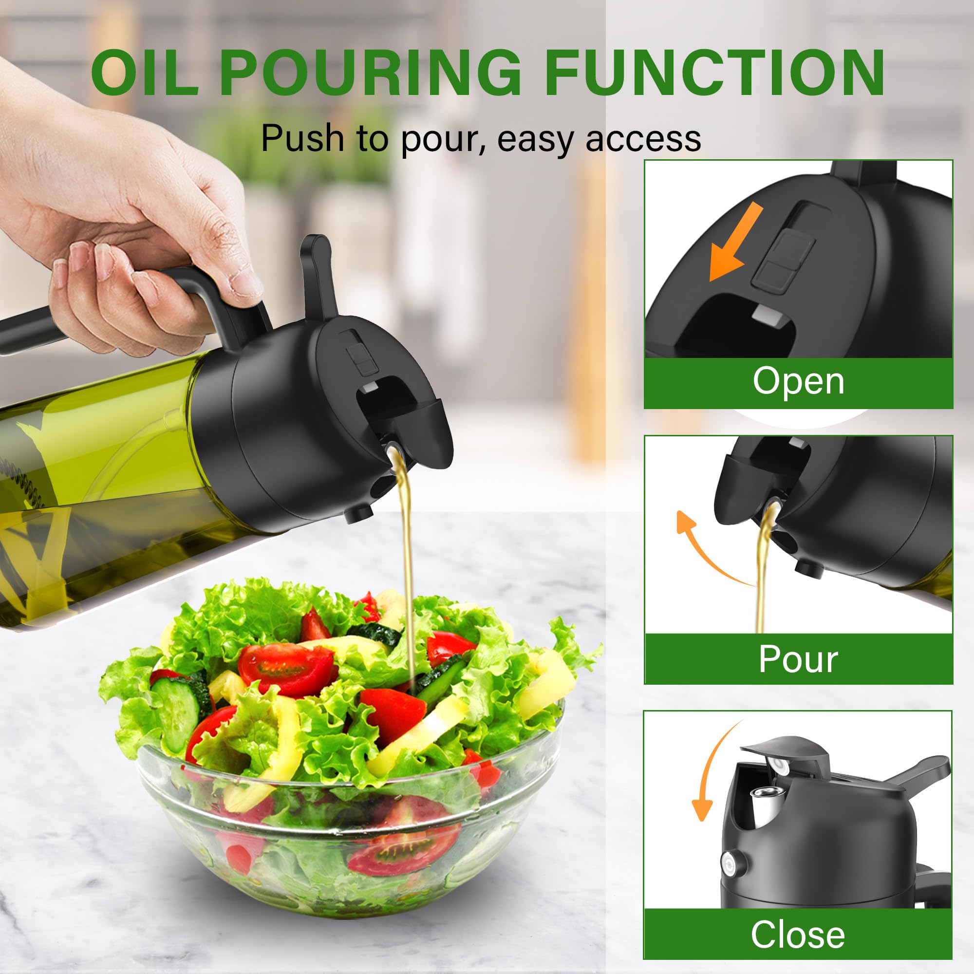 Vakoo precise mist spray feature for even cooking