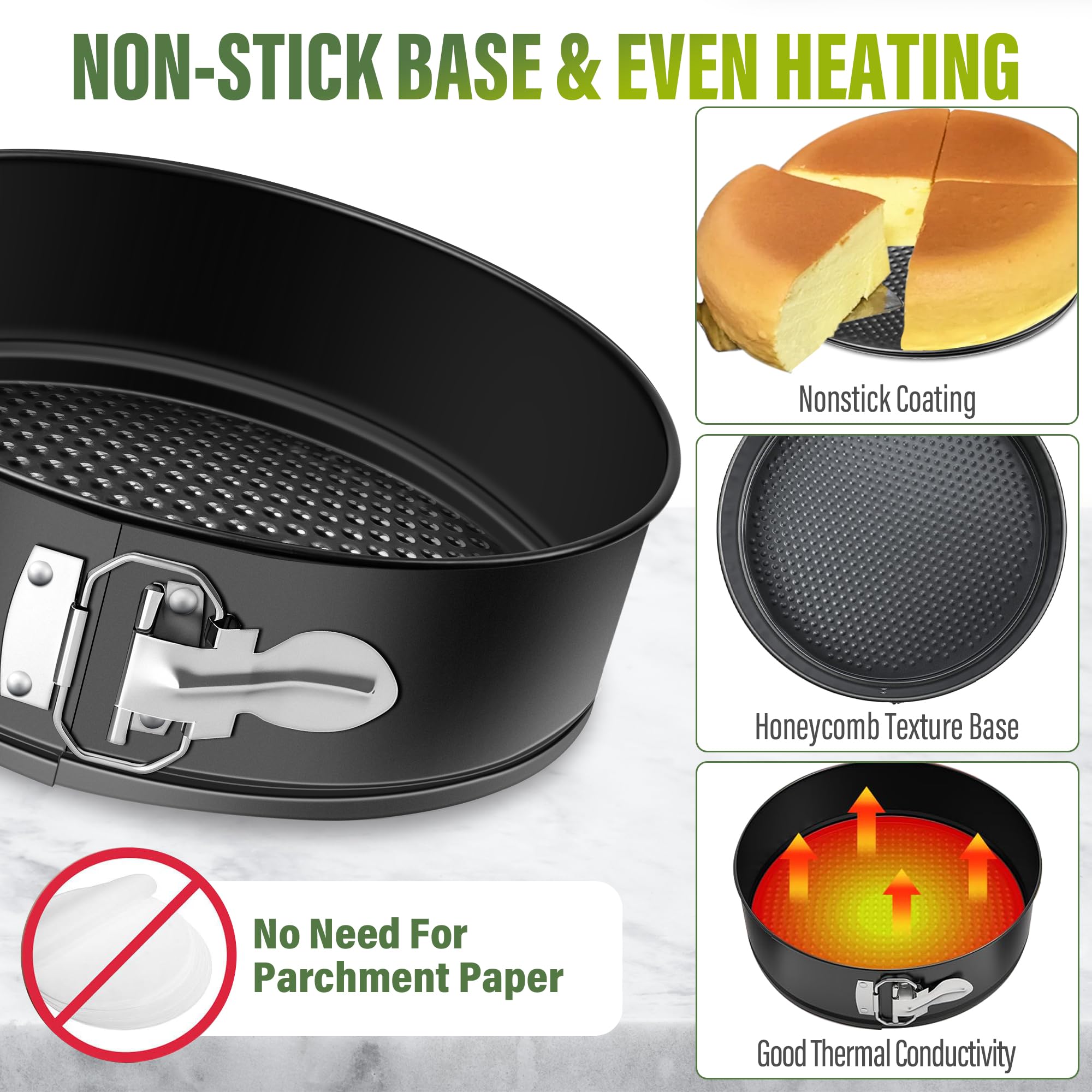 Vakoo 9-inch pan oven-ready for versatile baking capacity
