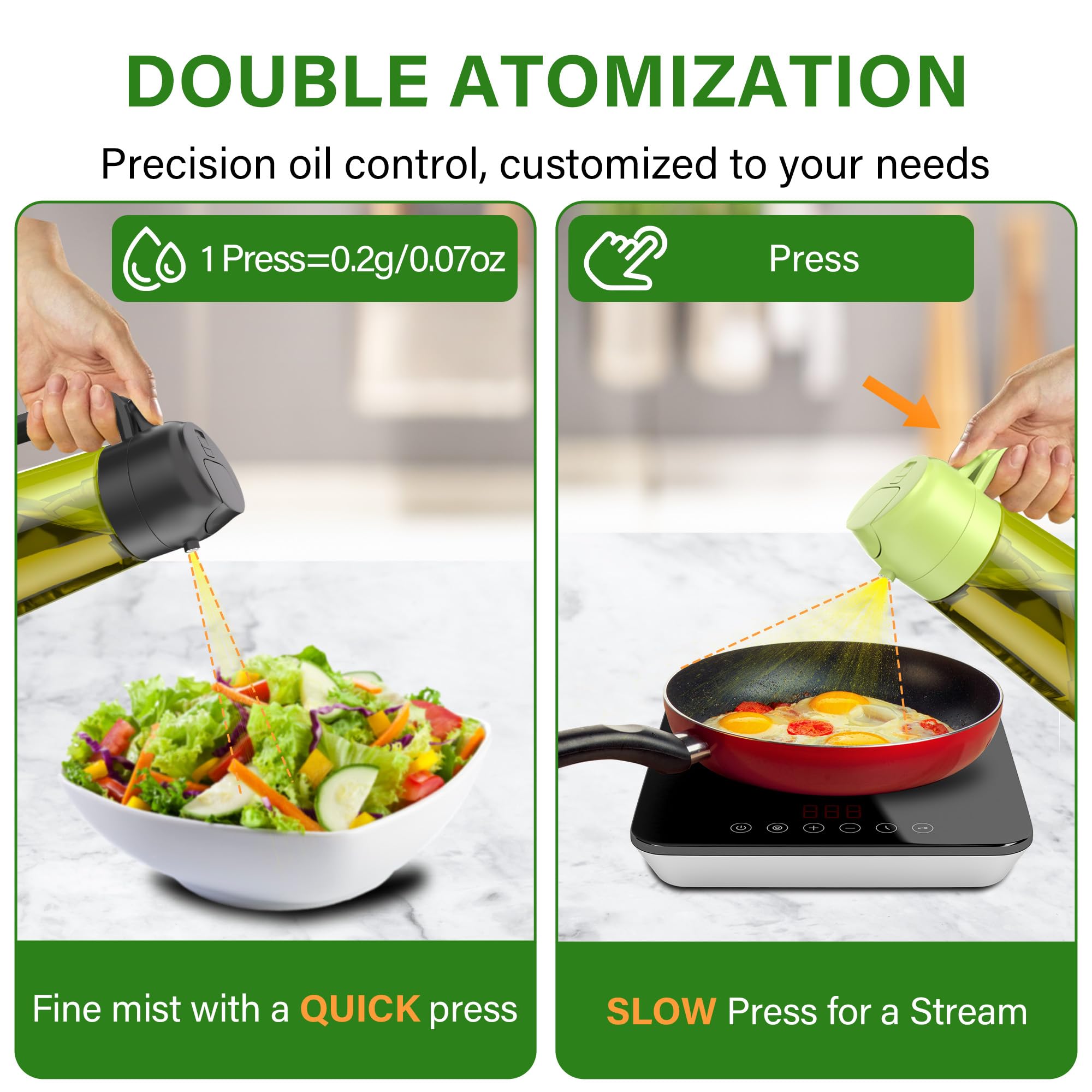 Vakoo steady pouring stream for salads and sautéing