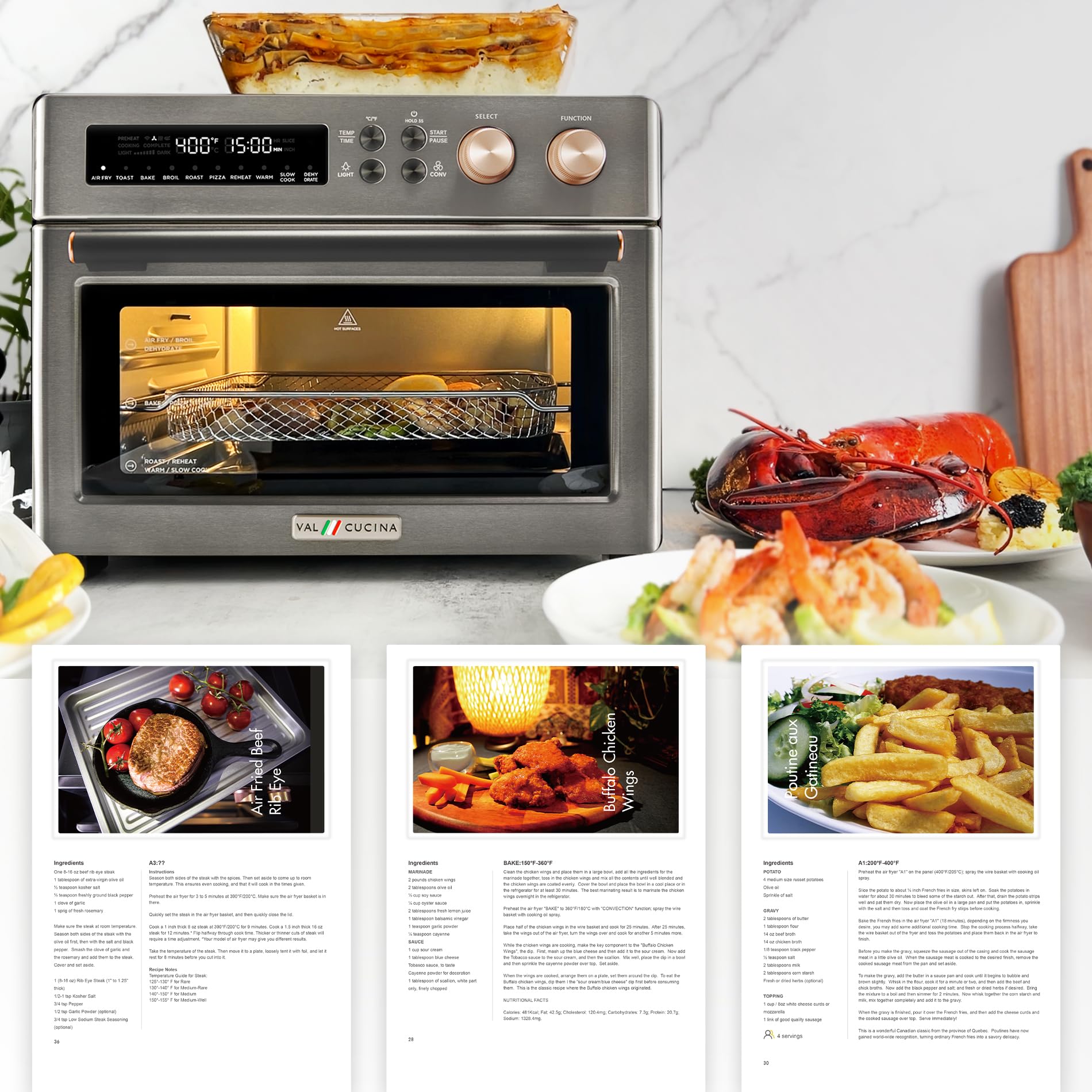 VAL CUCINA air fry basket ready for healthier crisp results
