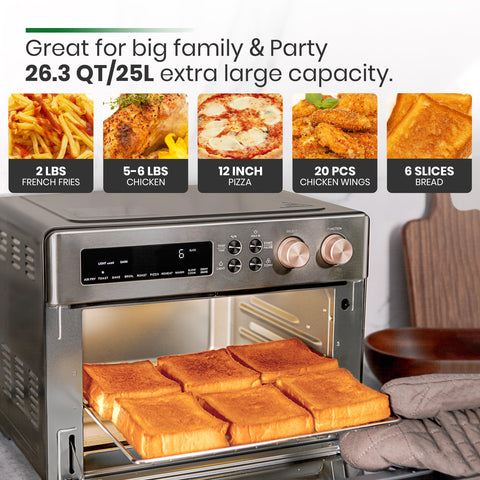 VAL CUCINA family-size cooking capacity illustrated for large meals