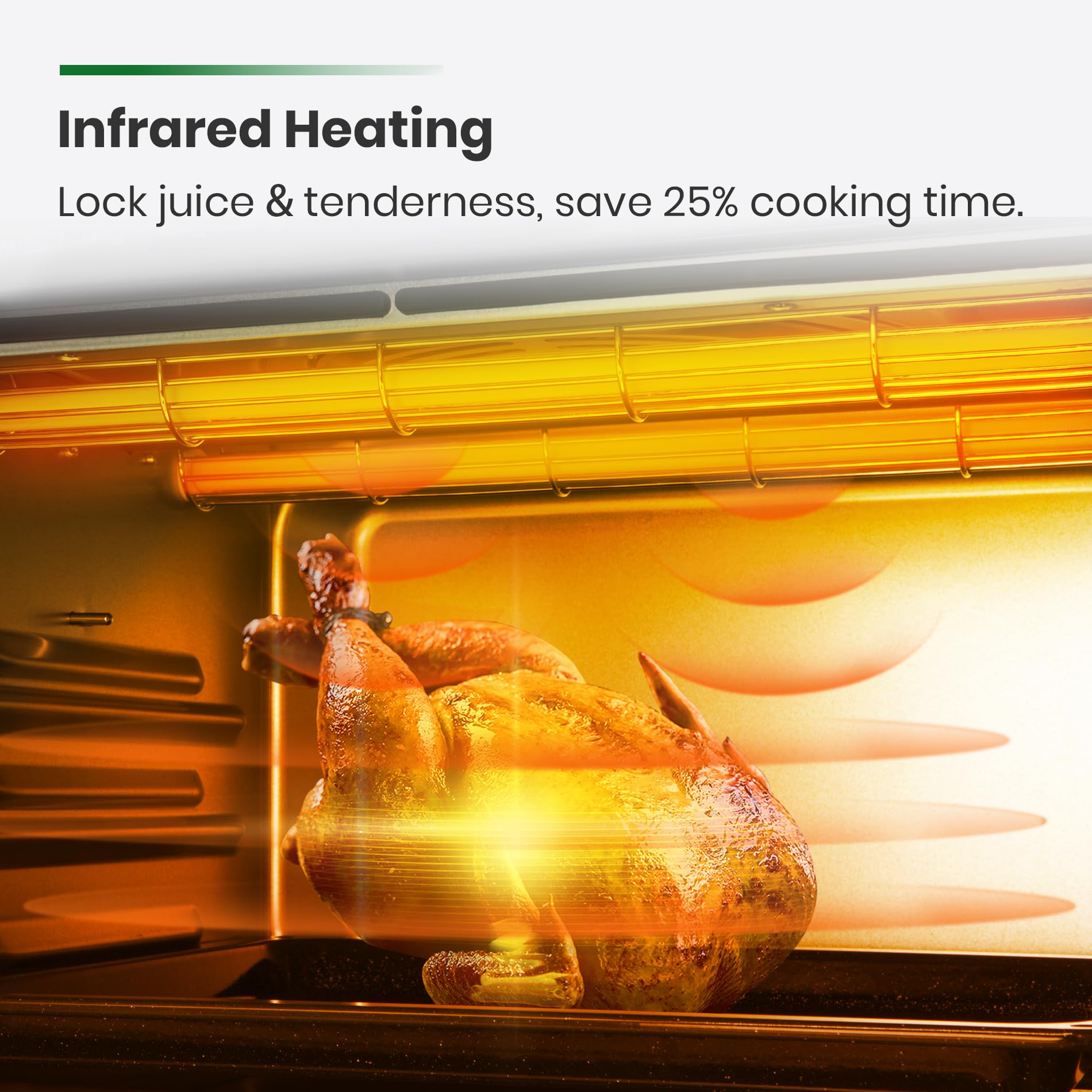 VAL CUCINA infrared air fryer toaster oven crispy results with even browning.