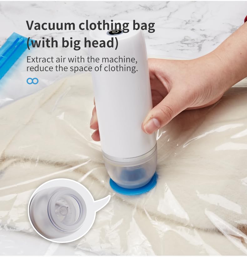 VALACU with 60kPa suction quickly compresses lightweight items