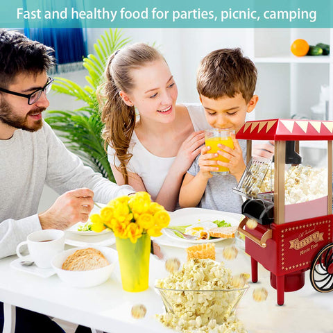 VAlinks popcorn machine with removable top cover, easy cleaning after use.
