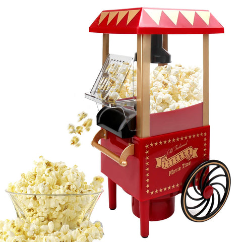 VAlinks hot air popcorn machine, top view showing compact, oil-free snacking option.