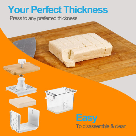 Valleyhike Tofu Press yields extra-firm tofu with firmer texture.