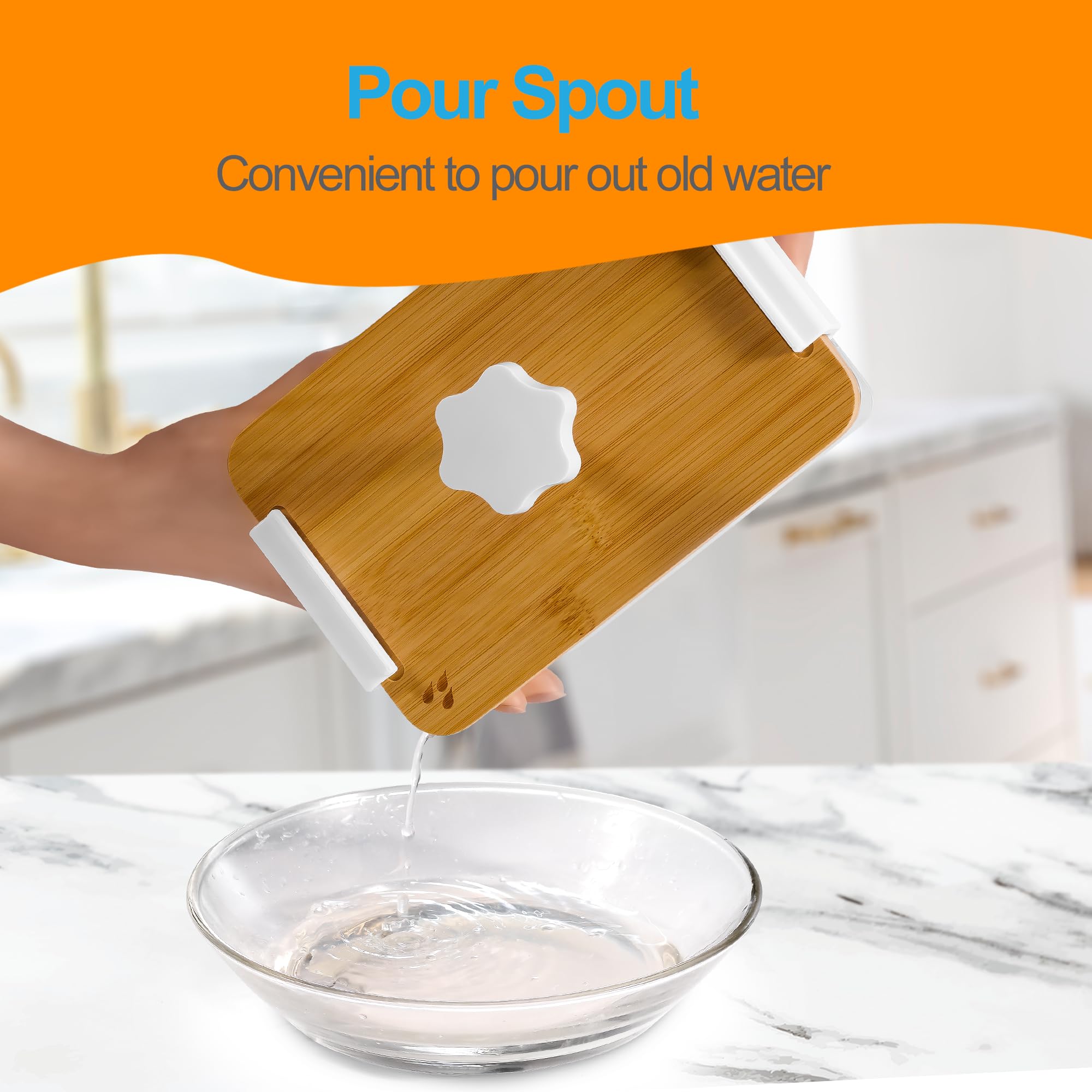 Valleyhike Tofu Press pour spout lets drainage without reopening lid.
