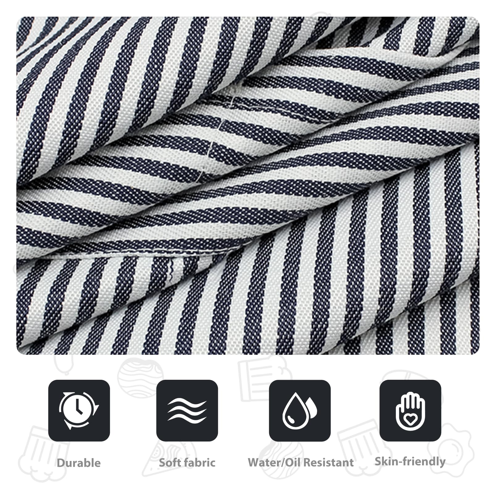 VALOME apron features an adjustable neck strap for a customizable fit