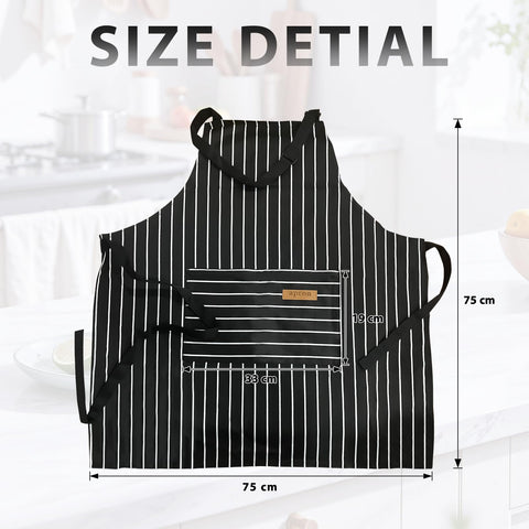 VALOME adjustable-neck, unisex apron offers a comfortable fit for all sizes.