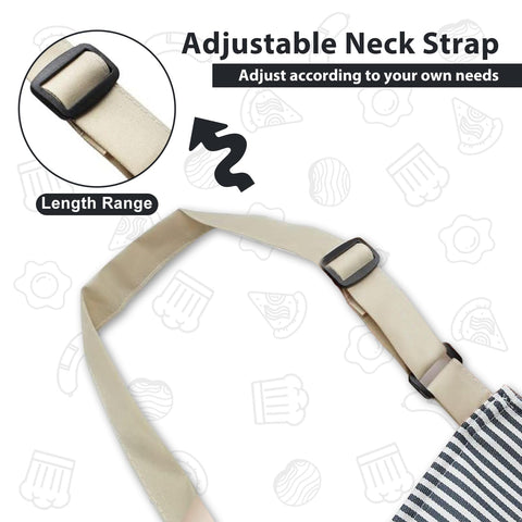VALOME soft breathable fabric apron keeps you cool during long wear