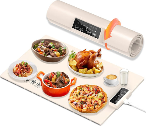 Valuejoy warming mat rapid heat 8s keeps dishes warm for gatherings.