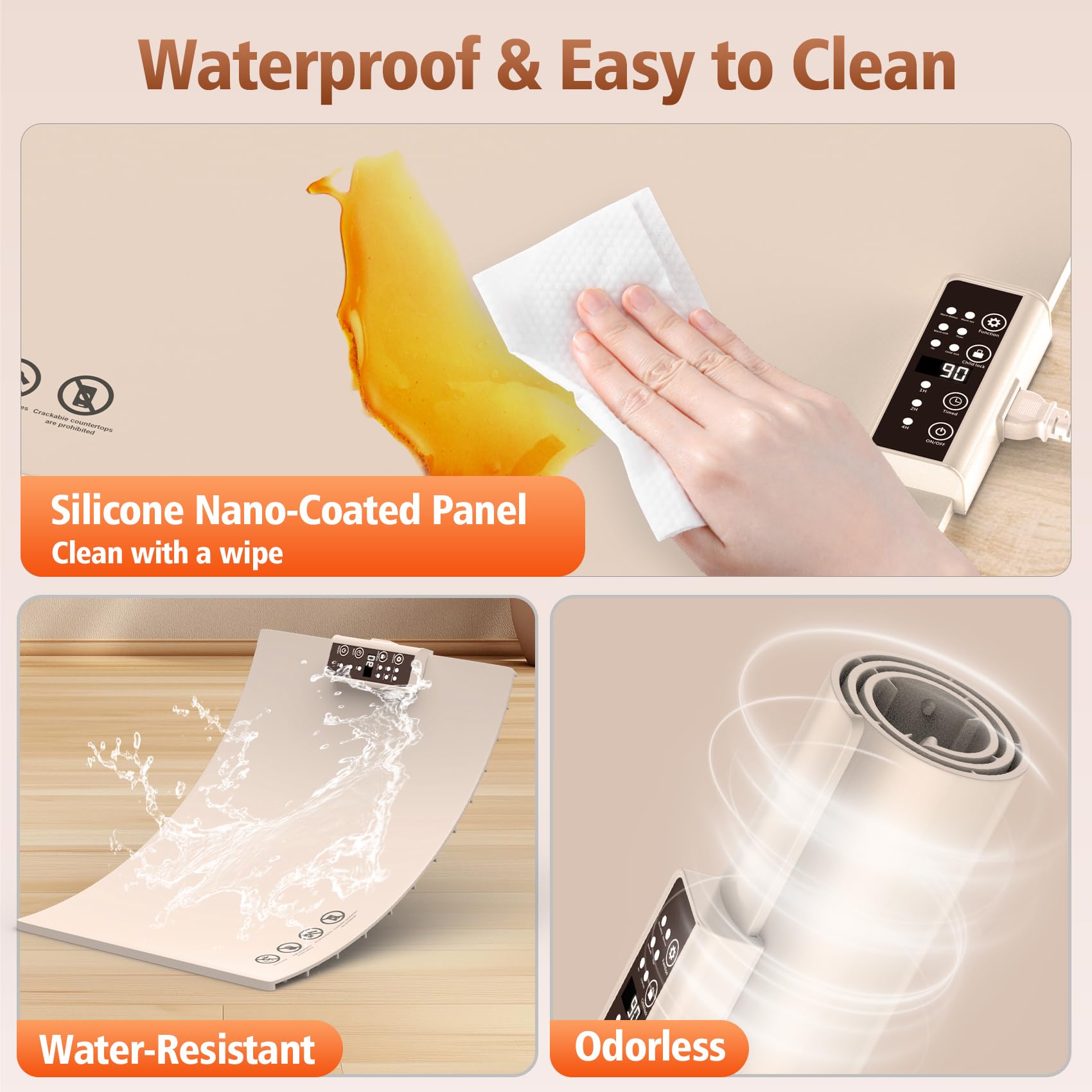 Valuejoy warming mat rollable and portable for picnics and small kitchens.
