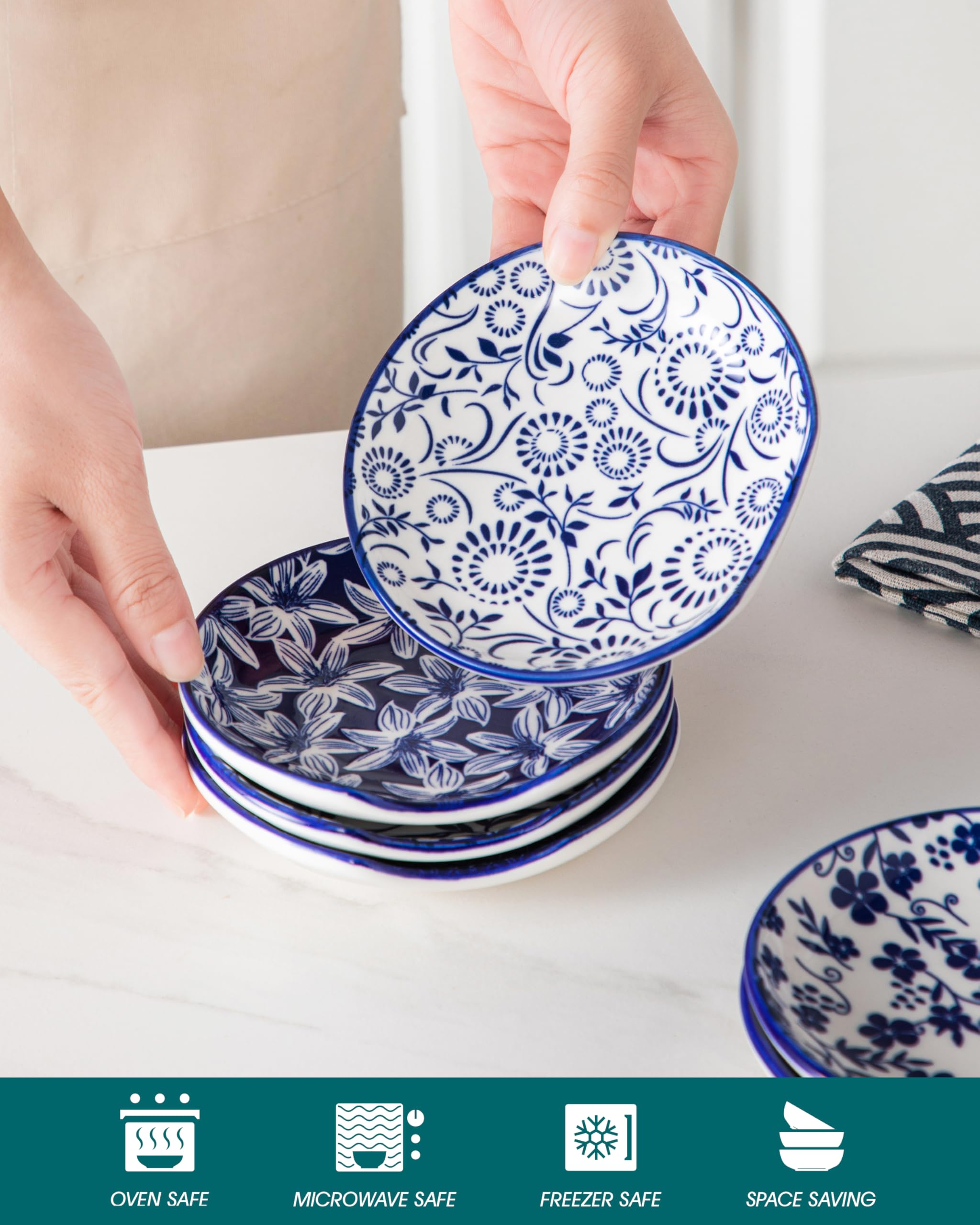 Vancasso blue white floral spoon rest detail showcases timeless kitchen art