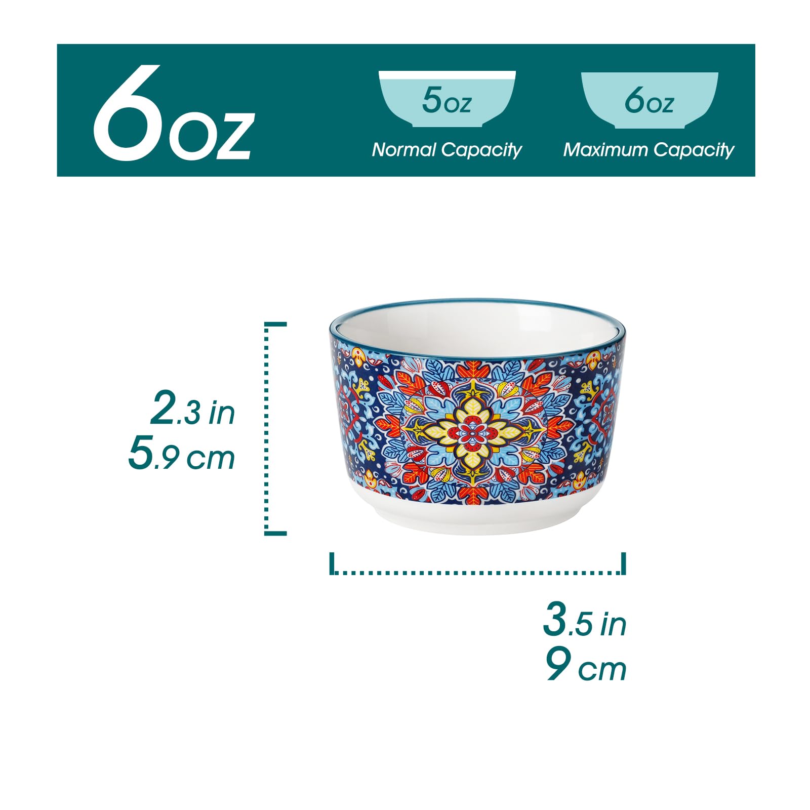 Vancasso bohemian creme brulee bowls with vibrant colors for festive tables.