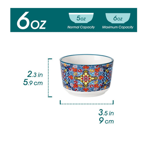 Vancasso bohemian creme brulee bowls with vibrant colors for festive tables.