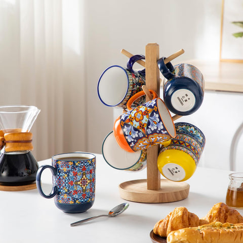 Vancasso Boho coffee mugs with citrus pattern, lively aesthetics for morning coffee.