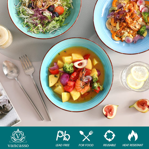 Bonita 8.5-inch diameter bowls featuring a shallow profile for elegant plating