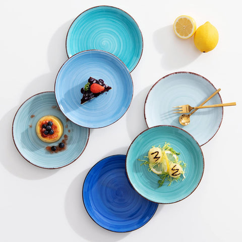 Lightweight yet sturdy Bonita Blue plates ideal for salads or desserts