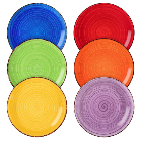 Vancasso Bonita Muticolor 7.5-inch salad plate with swirl design for stylish desserts
