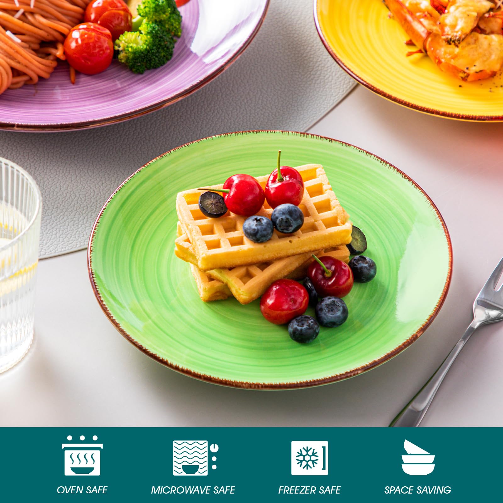 Vancasso Bonita spiral bowl enhances serving and family dinners.