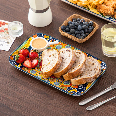 Vancasso heat-resistant glazed ceramic plate emphasizes durable, non-toxic finish.