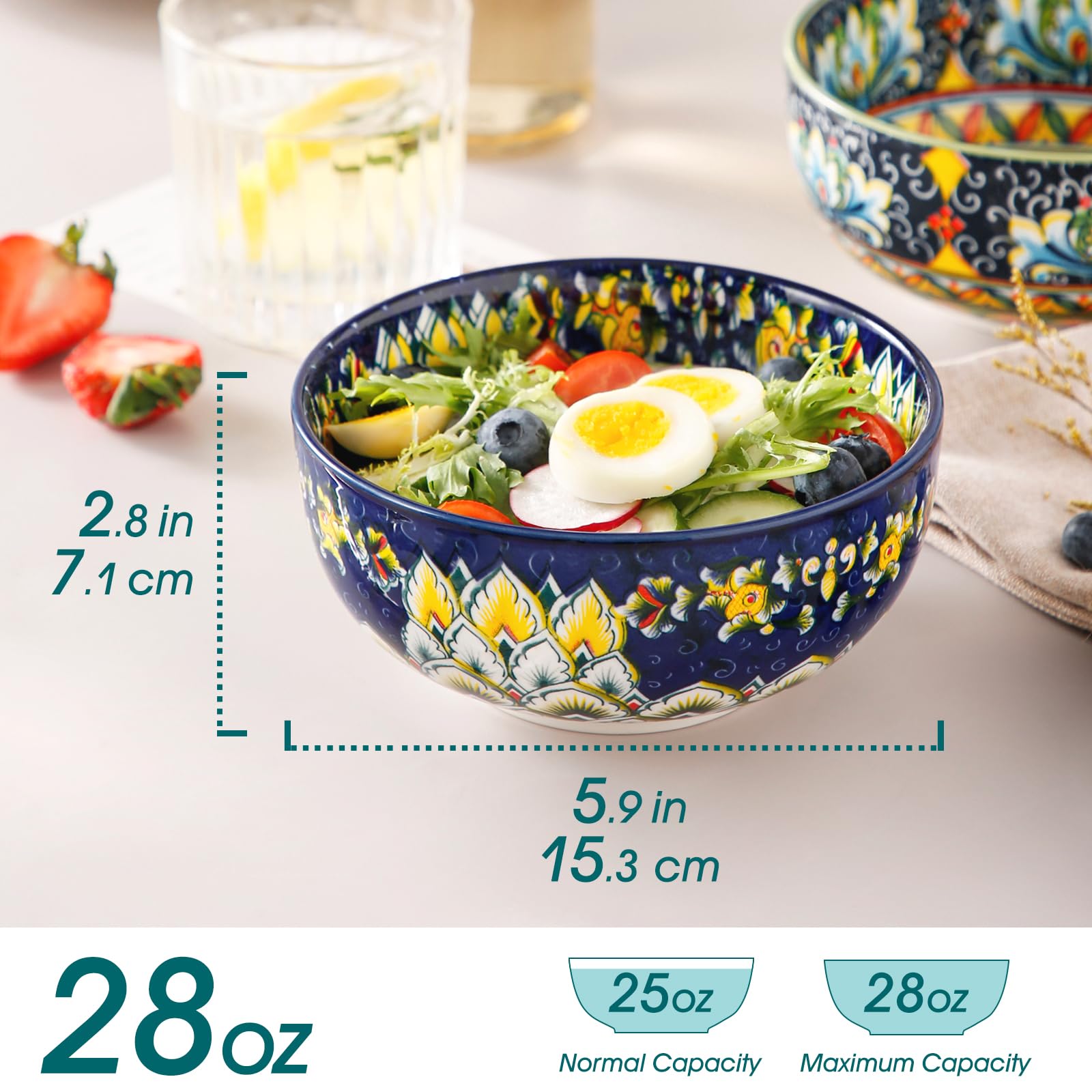 Vancasso cereal bowls featuring a colorful design for bright dining.