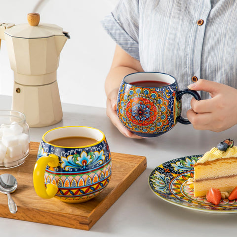 Vancasso colorful mug set enhances kitchen decor