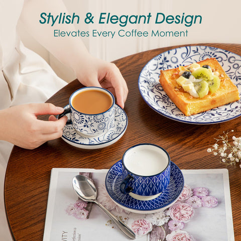 Vancasso durable porcelain cups ideal for everyday coffee ritual