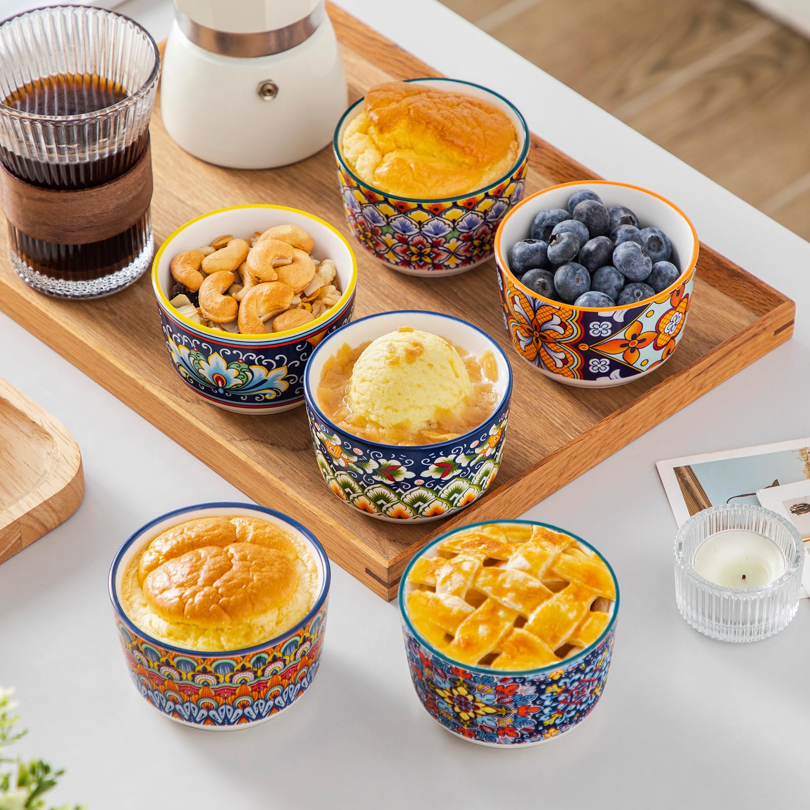 Vancasso ice cream bowls for individual portions in color.