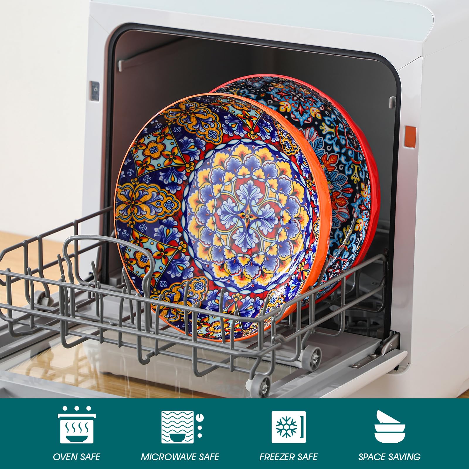 Vancasso red Boho serving bowls ready for fruit and party spreads.