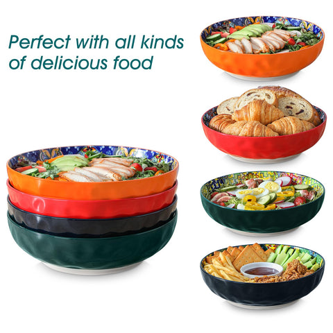 Vancasso large serving bowls fit into microwave safe reheating tasks.