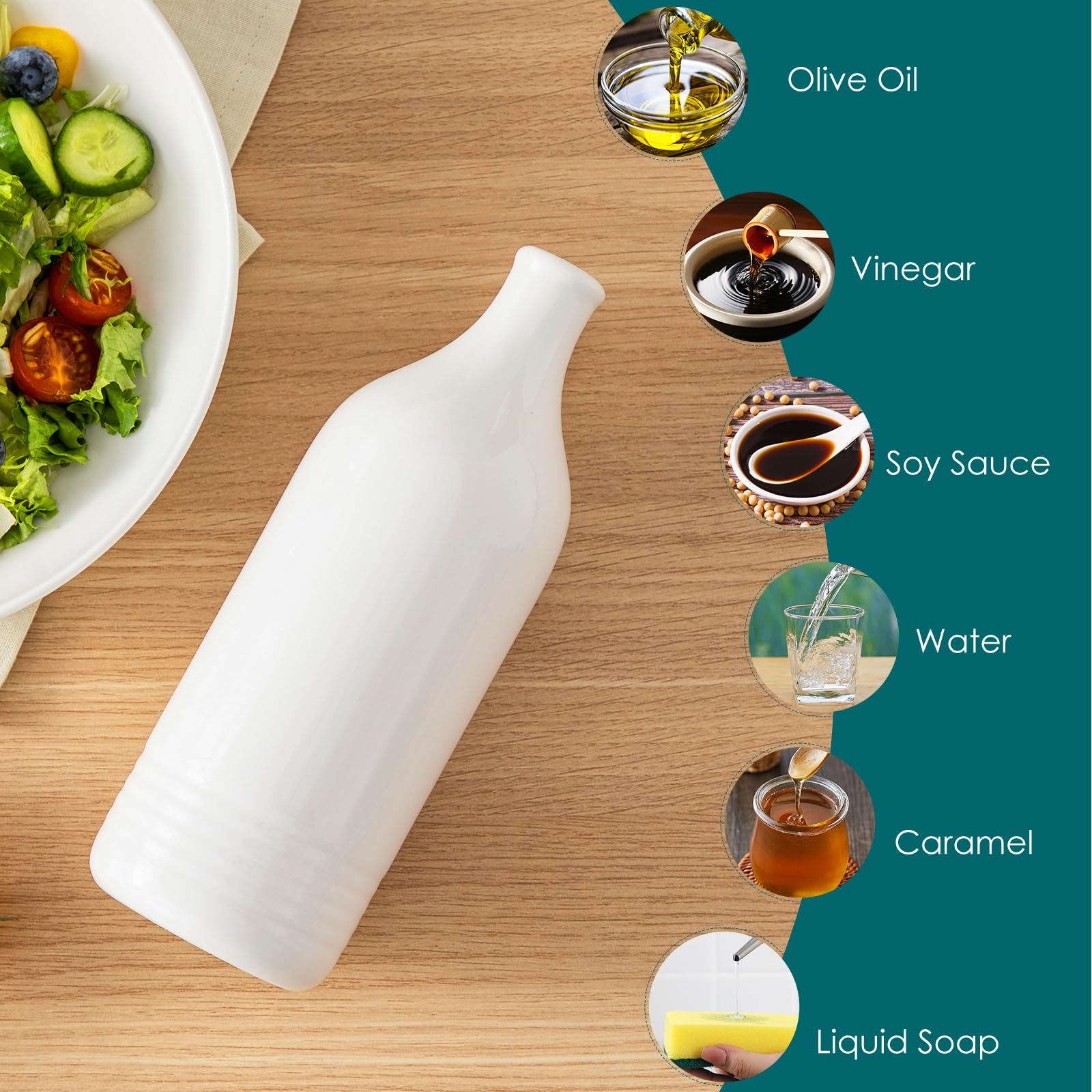 Vancasso versatile bottle for oil, vinegar, and dressings in kitchen
