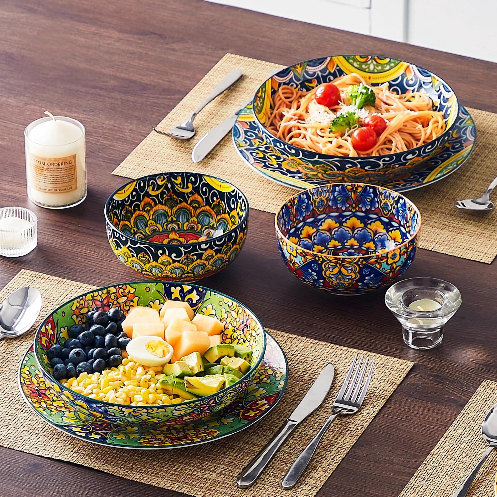 Vancasso pasta bowls are versatile for brunch, dinners, and parties.