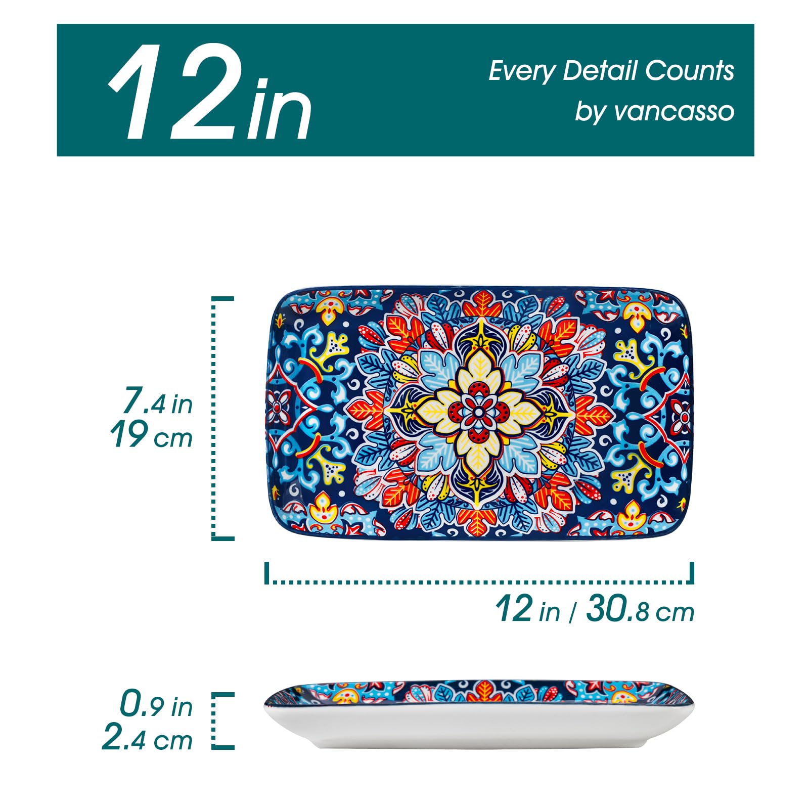 Vancasso platters filled with fresh salads for a colorful spread.