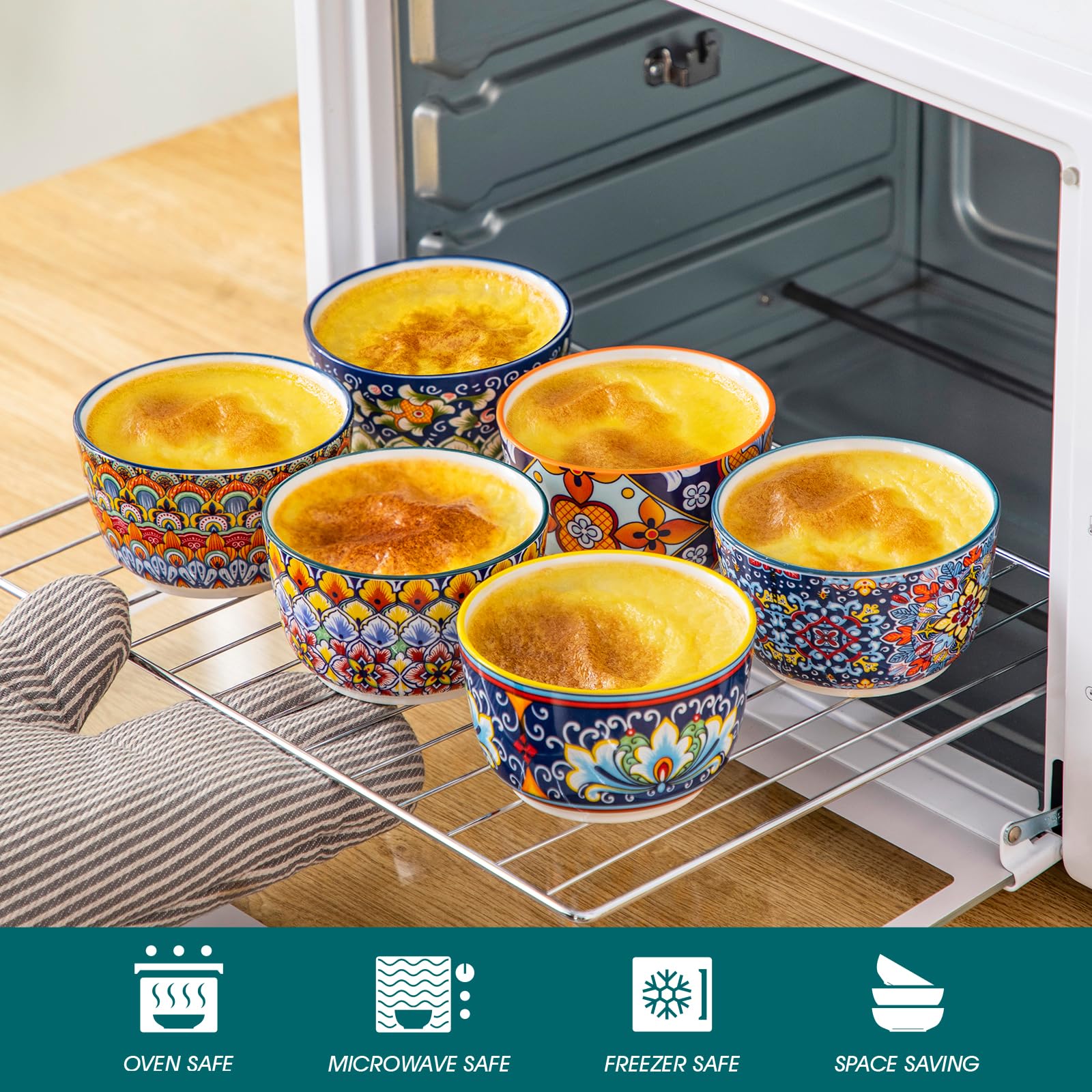 Vancasso porcelain dessert ramekins suitable for daily use in the kitchen.