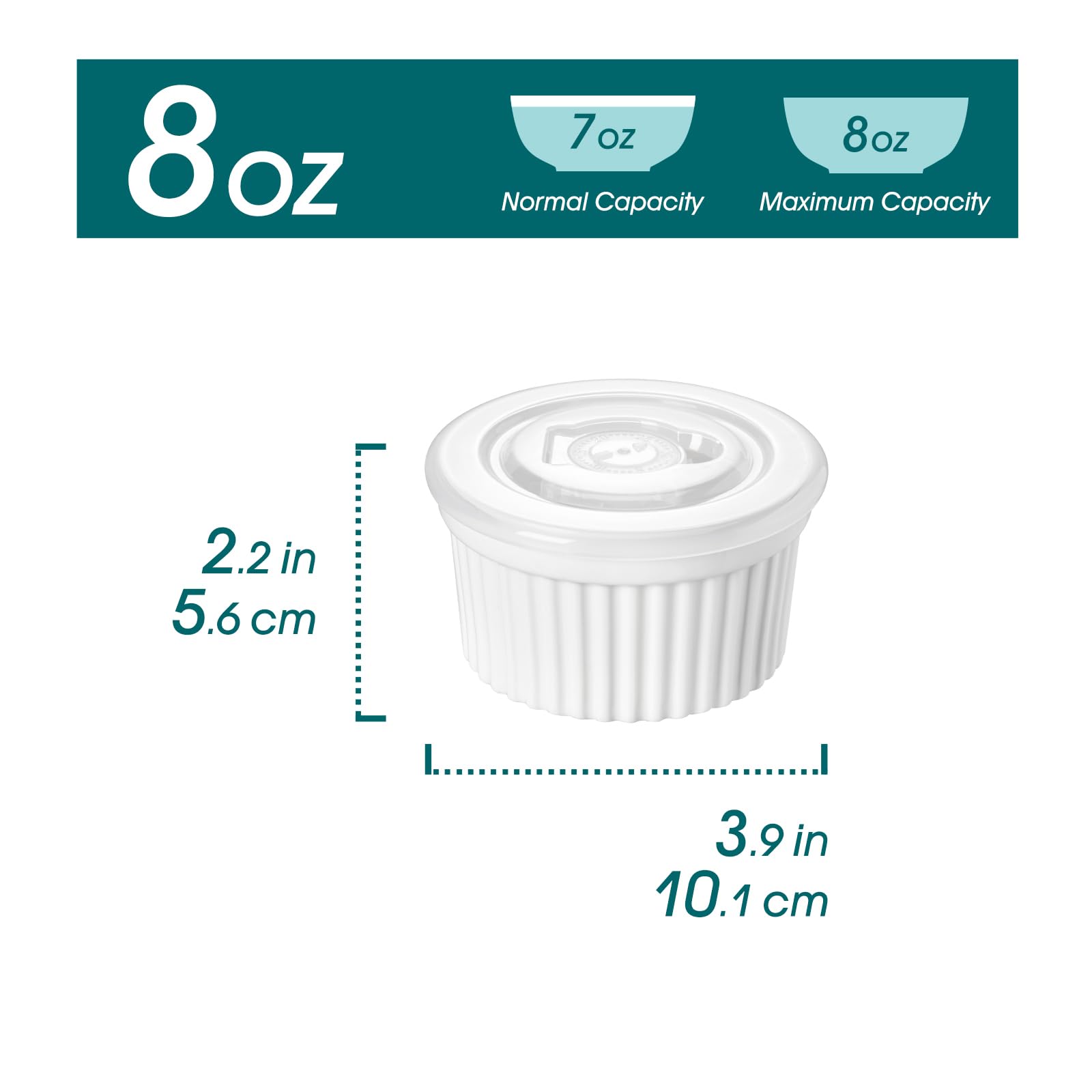 Vancasso porcelain ramekins in white are ideal for individual portions.