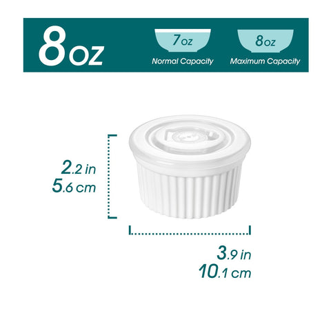 Vancasso porcelain ramekins in white are ideal for individual portions.